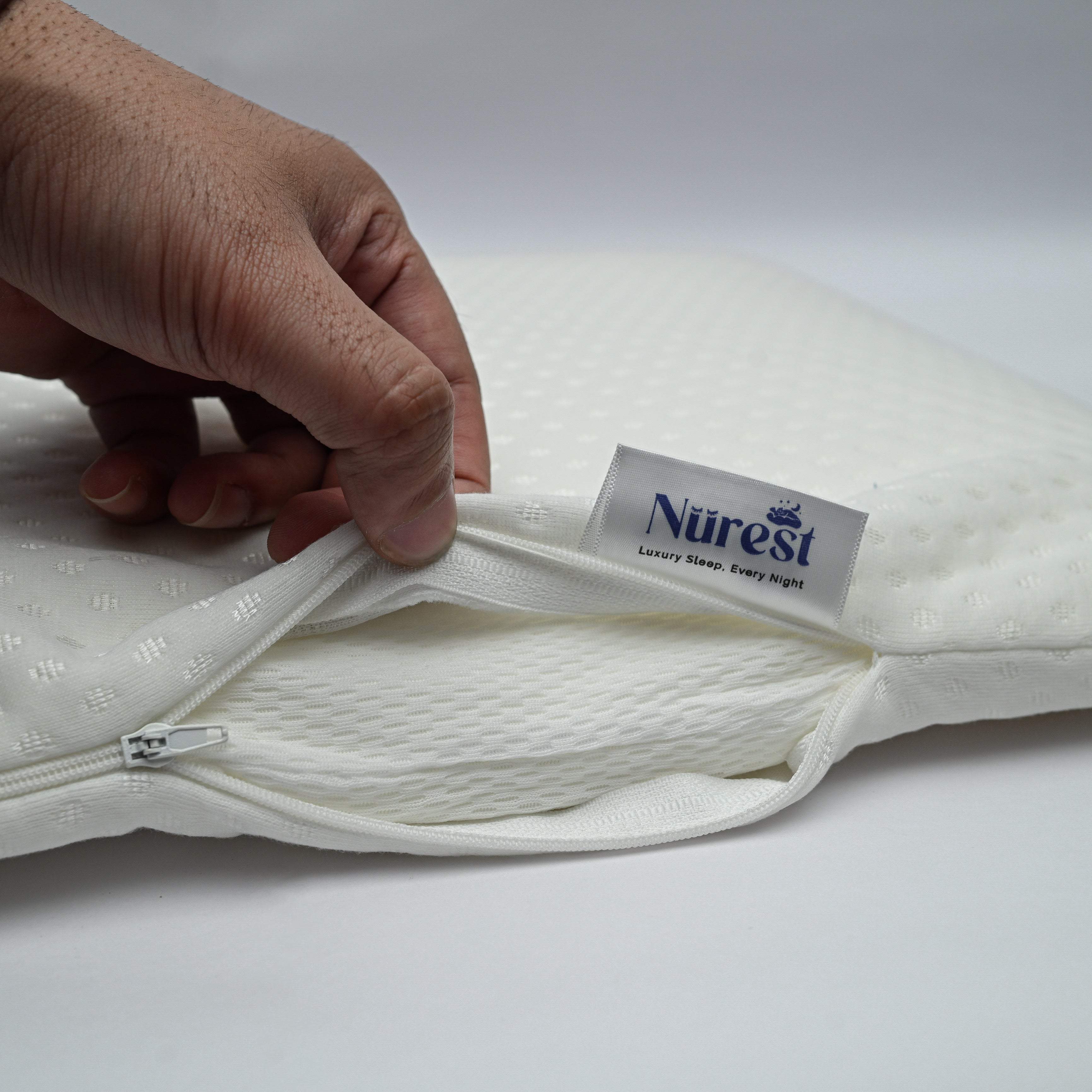 Ultra-Thin Memory Foam Pillow – Slim Support for Stomach & Back Sleepers